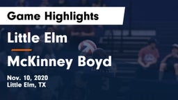 Little Elm  vs McKinney Boyd  Game Highlights - Nov. 10, 2020