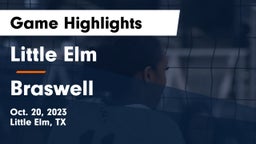 Little Elm  vs Braswell  Game Highlights - Oct. 20, 2023