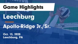Leechburg  vs Apollo-Ridge Jr./Sr.  Game Highlights - Oct. 13, 2020