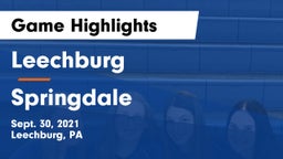 Leechburg  vs Springdale  Game Highlights - Sept. 30, 2021