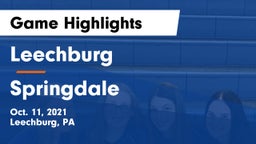 Leechburg  vs Springdale  Game Highlights - Oct. 11, 2021