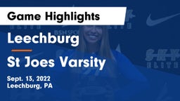 Leechburg  vs St Joes Varsity Game Highlights - Sept. 13, 2022