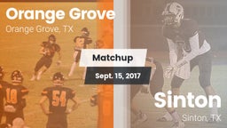Matchup: Orange Grove High vs. Sinton  2017