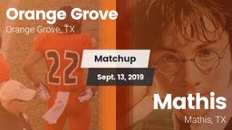 Matchup: Orange Grove High vs. Mathis  2019