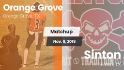 Matchup: Orange Grove High vs. Sinton  2019
