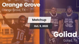 Matchup: Orange Grove High vs. Goliad  2020