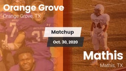 Matchup: Orange Grove High vs. Mathis  2020