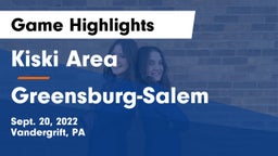 Kiski Area  vs Greensburg-Salem  Game Highlights - Sept. 20, 2022