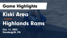 Kiski Area  vs Highlands Rams Game Highlights - Oct. 11, 2022