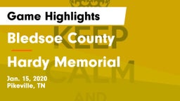Bledsoe County  vs Hardy Memorial  Game Highlights - Jan. 15, 2020