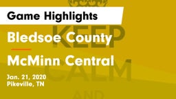 Bledsoe County  vs McMinn Central  Game Highlights - Jan. 21, 2020