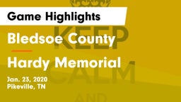 Bledsoe County  vs Hardy Memorial  Game Highlights - Jan. 23, 2020