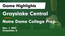 Grayslake Central  vs Notre Dame College Prep Game Highlights - Nov. 1, 2022