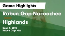 Rabun Gap-Nacoochee  vs Highlands  Game Highlights - Sept. 5, 2023