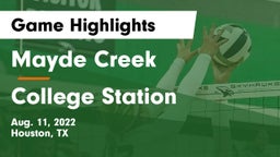 Mayde Creek  vs College Station  Game Highlights - Aug. 11, 2022