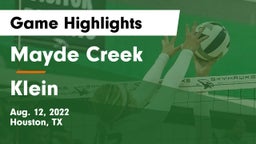 Mayde Creek  vs Klein  Game Highlights - Aug. 12, 2022