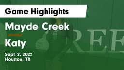 Mayde Creek  vs Katy  Game Highlights - Sept. 2, 2022