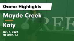 Mayde Creek  vs Katy  Game Highlights - Oct. 4, 2022
