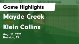 Mayde Creek  vs Klein Collins  Game Highlights - Aug. 11, 2023