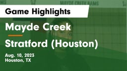 Mayde Creek  vs Stratford  (Houston) Game Highlights - Aug. 10, 2023