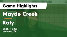 Mayde Creek  vs Katy  Game Highlights - Sept. 1, 2023