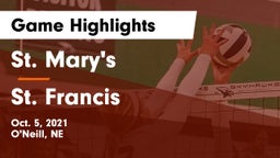 St. Mary's  vs St. Francis  Game Highlights - Oct. 5, 2021