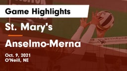 St. Mary's  vs Anselmo-Merna  Game Highlights - Oct. 9, 2021
