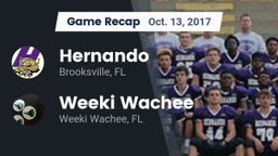 Recap: Hernando  vs. Weeki Wachee  2017