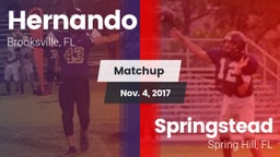 Matchup: Hernando  vs. Springstead  2017