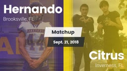 Matchup: Hernando  vs. Citrus  2018