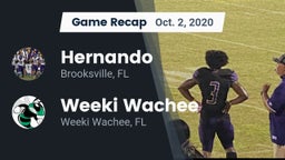 Recap: Hernando  vs. Weeki Wachee  2020
