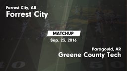 Matchup: Forrest City High vs. Greene County Tech  2016