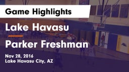 Lake Havasu  vs Parker Freshman Game Highlights - Nov 28, 2016