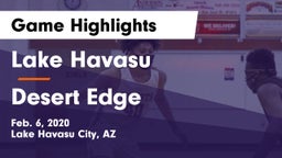 Lake Havasu  vs Desert Edge  Game Highlights - Feb. 6, 2020