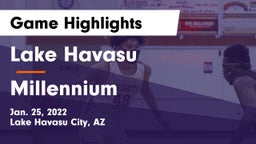 Lake Havasu  vs Millennium Game Highlights - Jan. 25, 2022