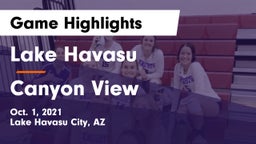 Lake Havasu  vs Canyon View  Game Highlights - Oct. 1, 2021