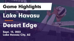 Lake Havasu  vs Desert Edge  Game Highlights - Sept. 15, 2022