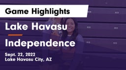 Lake Havasu  vs Independence  Game Highlights - Sept. 22, 2022