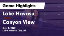 Lake Havasu  vs Canyon View  Game Highlights - Oct. 4, 2022