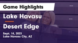 Lake Havasu  vs Desert Edge  Game Highlights - Sept. 14, 2023