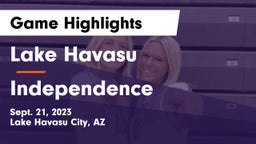 Lake Havasu  vs Independence  Game Highlights - Sept. 21, 2023