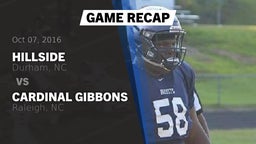 Recap: Hillside  vs. Cardinal Gibbons  2016