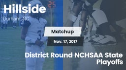 Matchup: Hillside  vs. District Round NCHSAA State Playoffs 2017