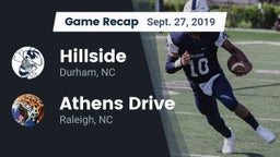 Recap: Hillside  vs. Athens Drive  2019