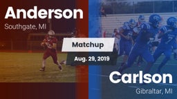 Matchup: Anderson  vs. Carlson  2019