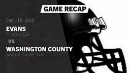 Recap: Evans  vs. Washington County  2016