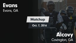 Matchup: Evans  vs. Alcovy  2016