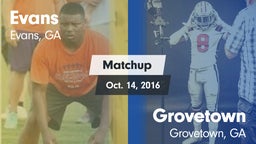 Matchup: Evans  vs. Grovetown  2016