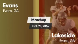 Matchup: Evans  vs. Lakeside  2016