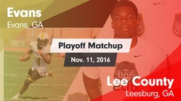 Matchup: Evans  vs. Lee County  2016